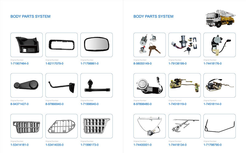 Customized ISUZU FVR Parts Three Mirrors Door Bracket Provide Better View