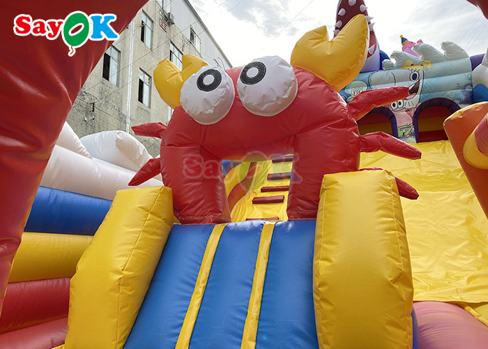 Commercial Inflatable Slide Cartoon Pvc Inflatable Bouncer Slide Children Bounce Castle Fun Slide Obstacle Course