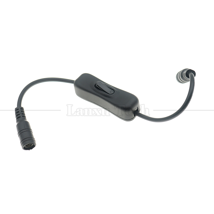 12V 24V Male to Female 5.5x2.1mm DC Jack on off 304 Switch Cable for LED Strip Lamp