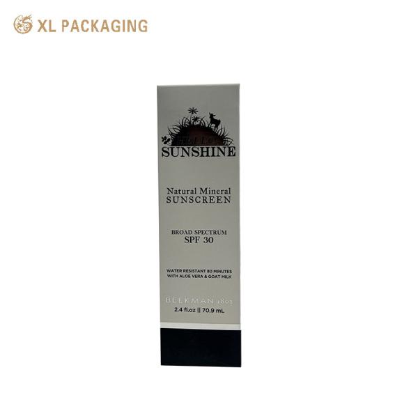 White Cardboard Foldable Card Box Cosmetic Essential Oil Packaging Box With Hot