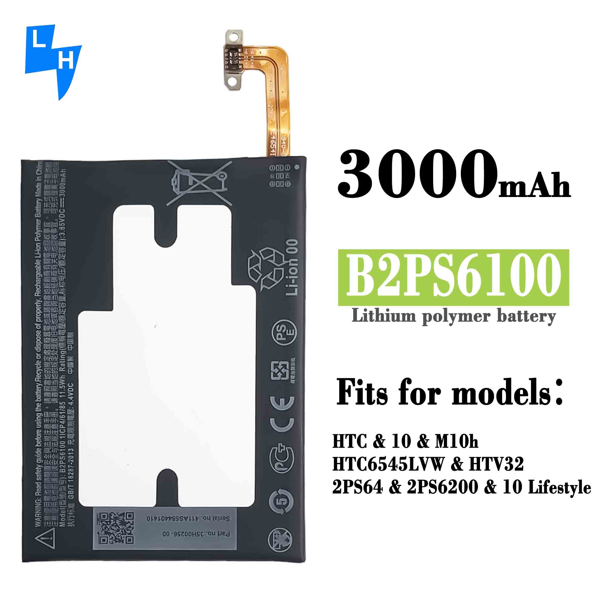 Long-Lasting B2PS6100 Mobile Phone Battery for HTC 10 LifeStyle M10 One M10 Battery