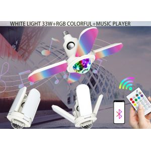 Music Playing LED E27 Bluetooth Light Bulb Speaker With RGB Controller