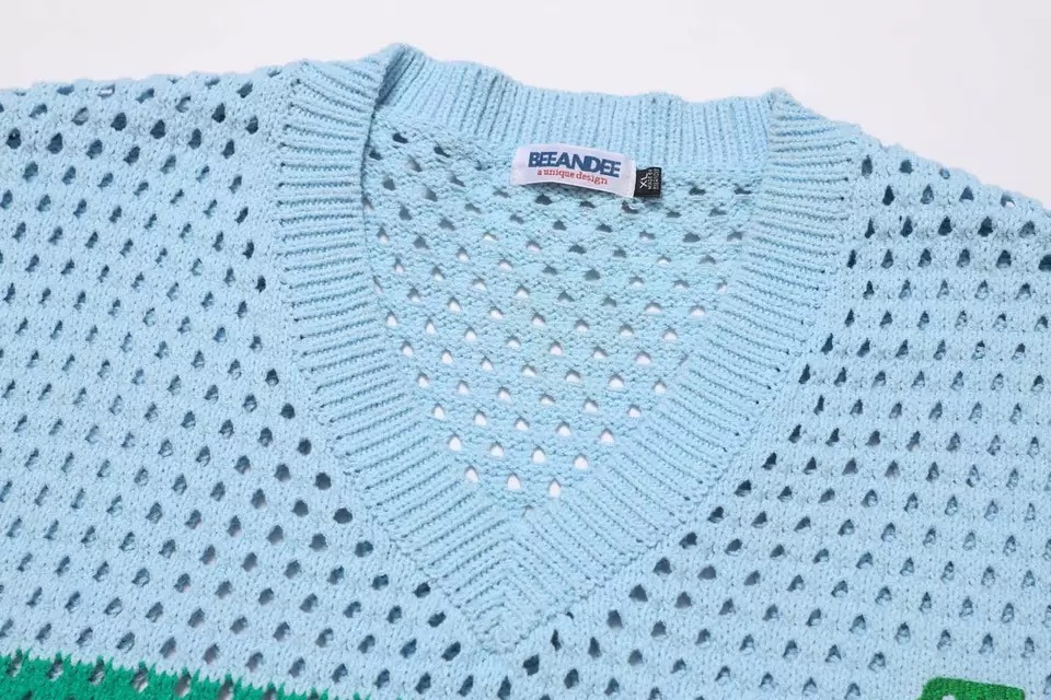 Spring and Fall Mesh Contrast V-Neck Men&prime; S Knitted Sweater Vest