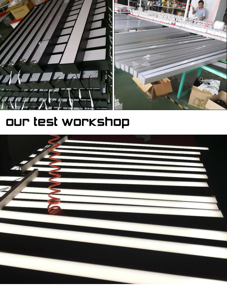 Aluminum 20W 40W Linear Led Ceiling Lights , OEM Linkable Led Shop Lights