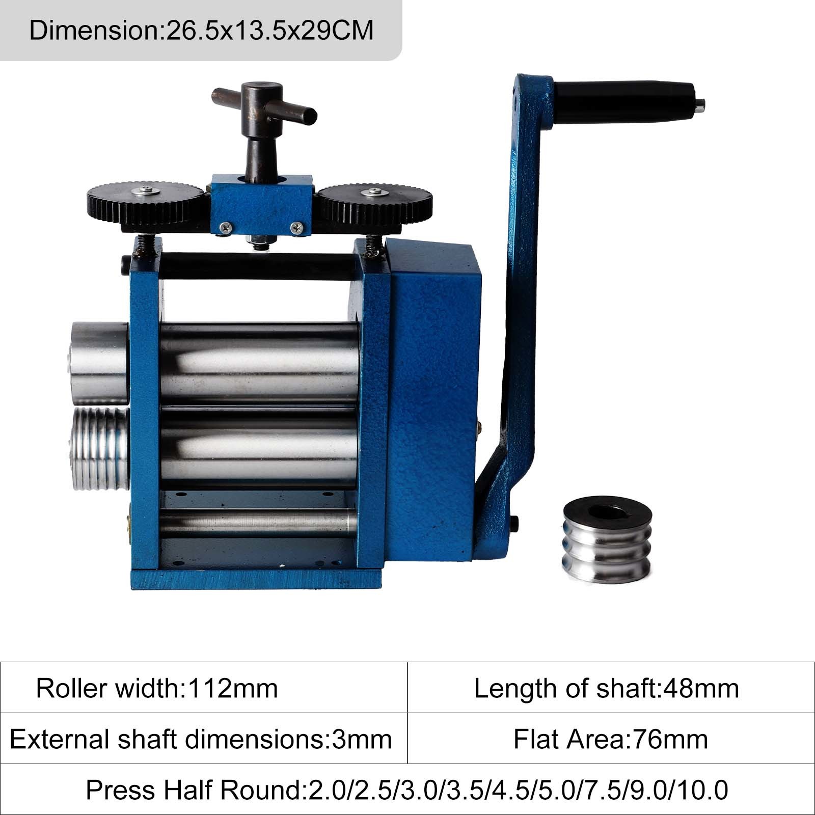 112mm Rolling Mill Machine Jewelry Manual 48-50mm Shaft diameter