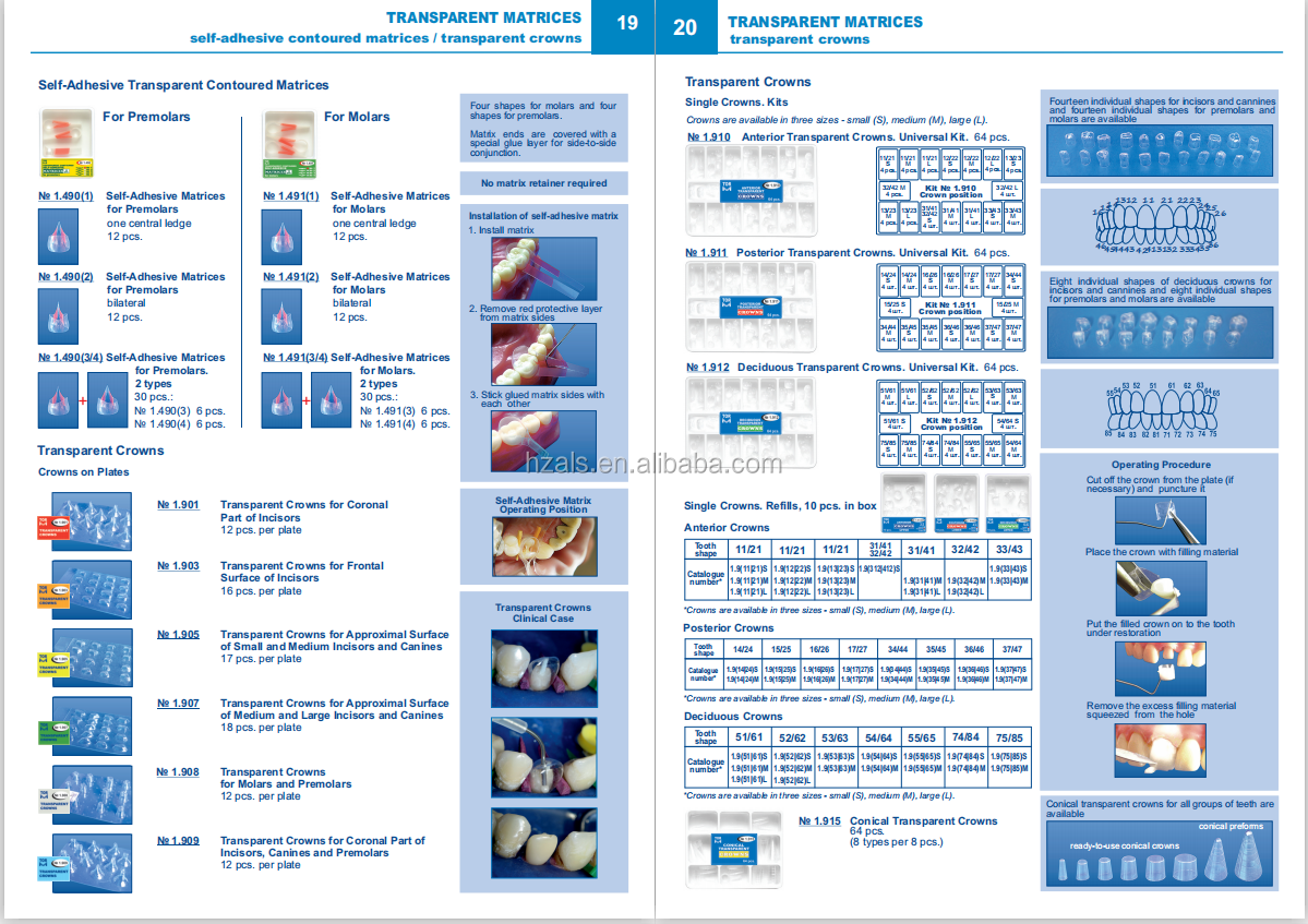 ce certified Dental Restoration Products Materials TOR VM Set of Rings 1.399 /Rings for Sectional Matrices Installation