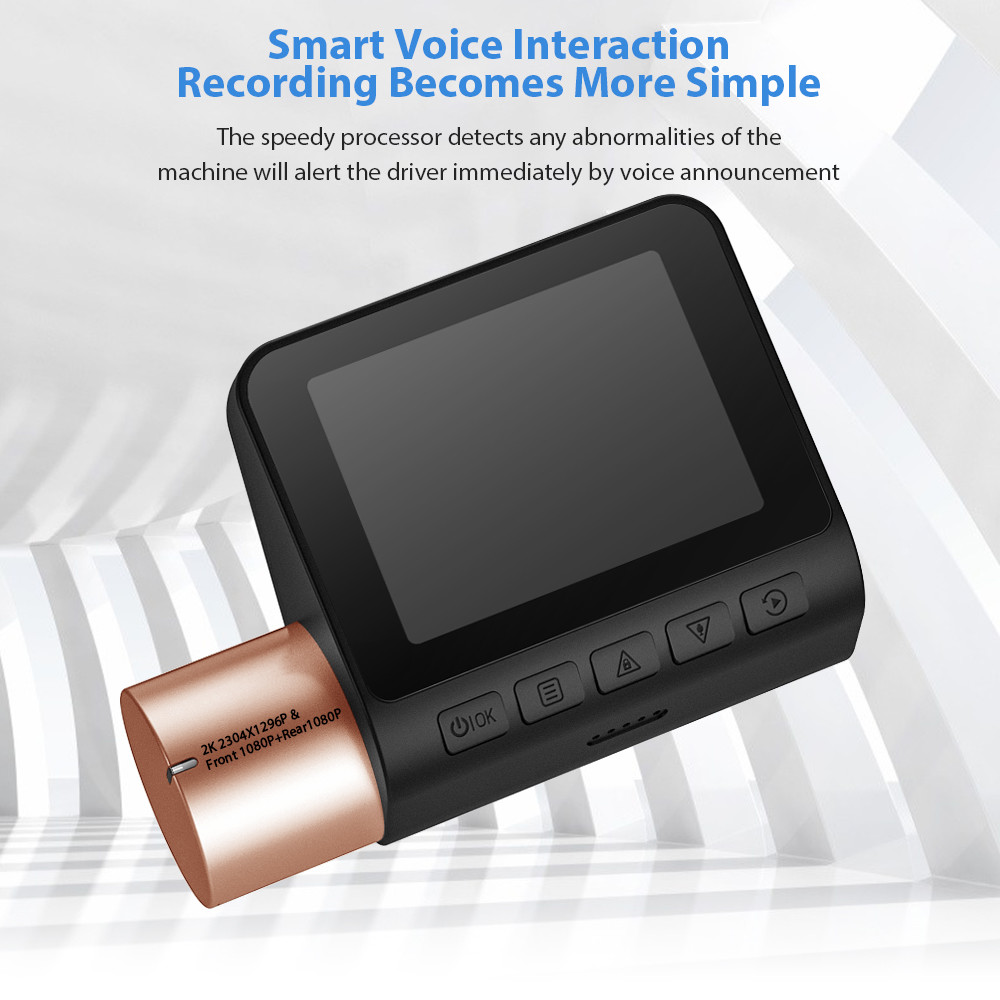 Dual Lens Invisible Dash Cam DVR Night Vision WDR Built In GPS