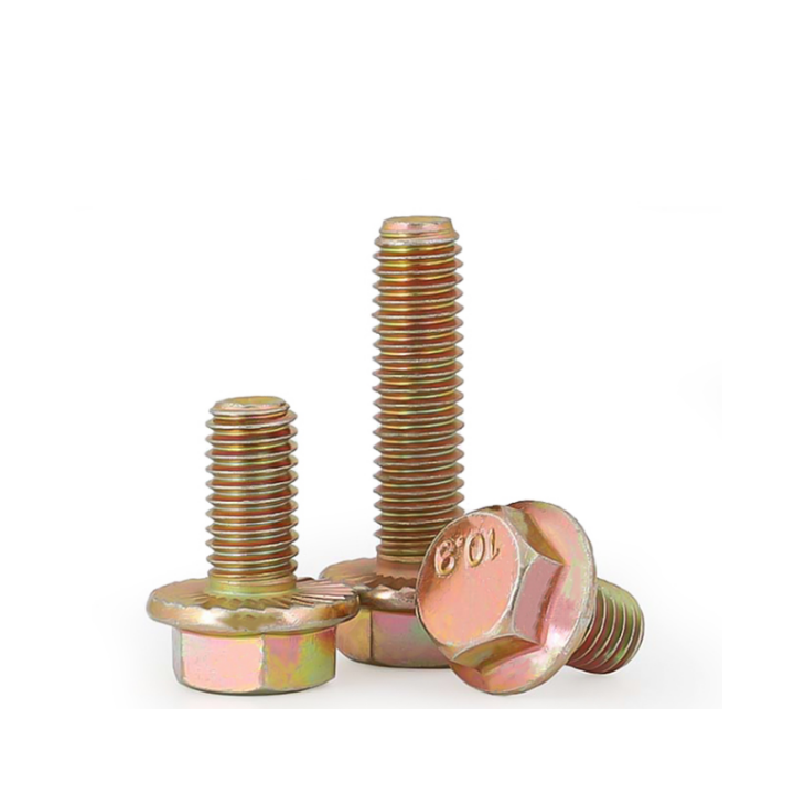 High Strength Grade 8 Bolts M6 M8 M10 M12x1.25 M16 Hex Flange Bolts with Half Thread
