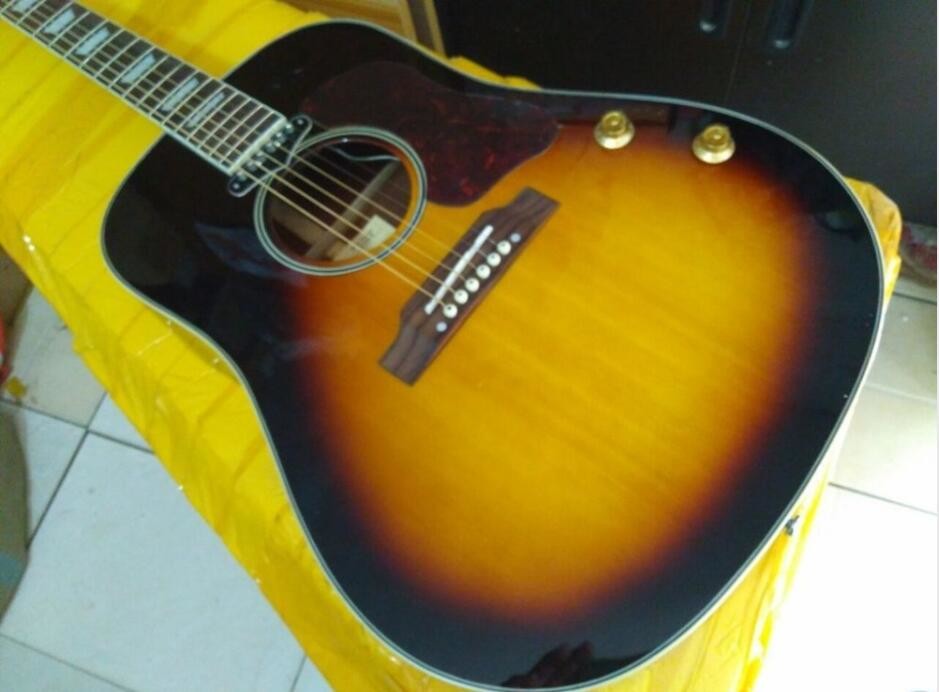 2018 New 3 tones Chibson G160E Acoustic guitar sunburst John Lennon G160 electric acoustic guitar