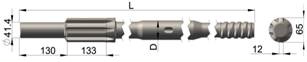 High Performance Furukawa HD709RP Shank Adapter for hydraulic and pleumatic rigs