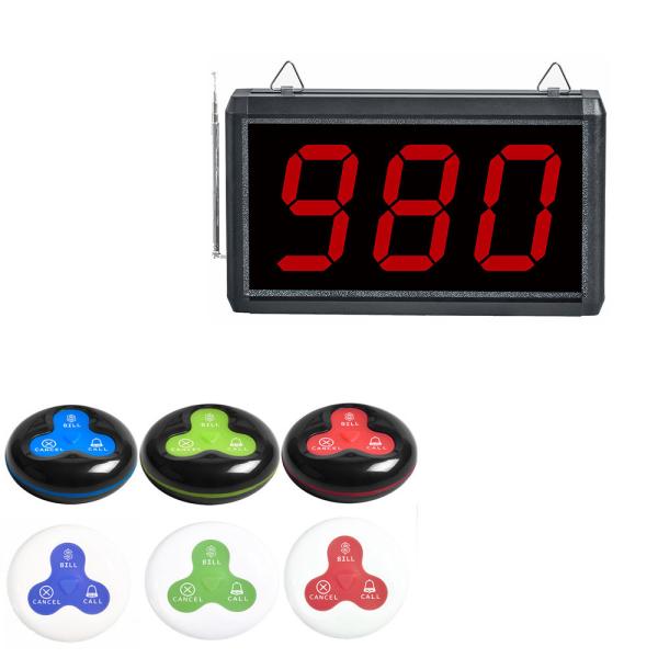 Quality High Quality Wireless Table Pager Service Call Button System with Display Receiver for sale