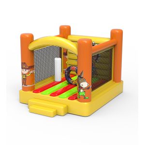 Donky Inflatable Bouncy Castle For Childrens With Pillar Circle