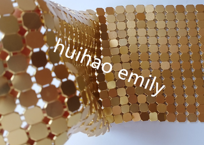8x8mm Shiny Aluminum Sequin Metal Mesh Curtain For Decoration
