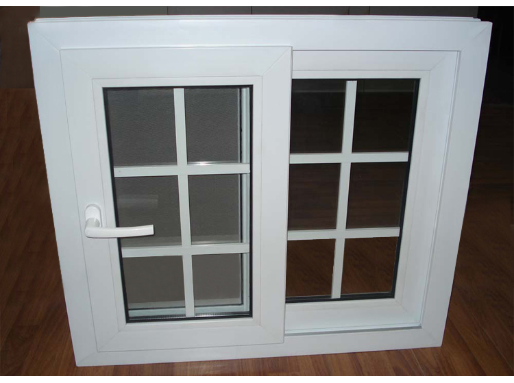 KDSBuilding Manufacturing Price Profile/Plastic Pvc Top 2 Track Burglar System Sliding Triple Glazed Upvc Windows