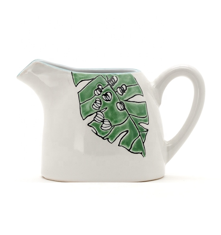 Pottery Cream And Sugar Set Spring Summer 3d Silk Print With Handpainting Pattern