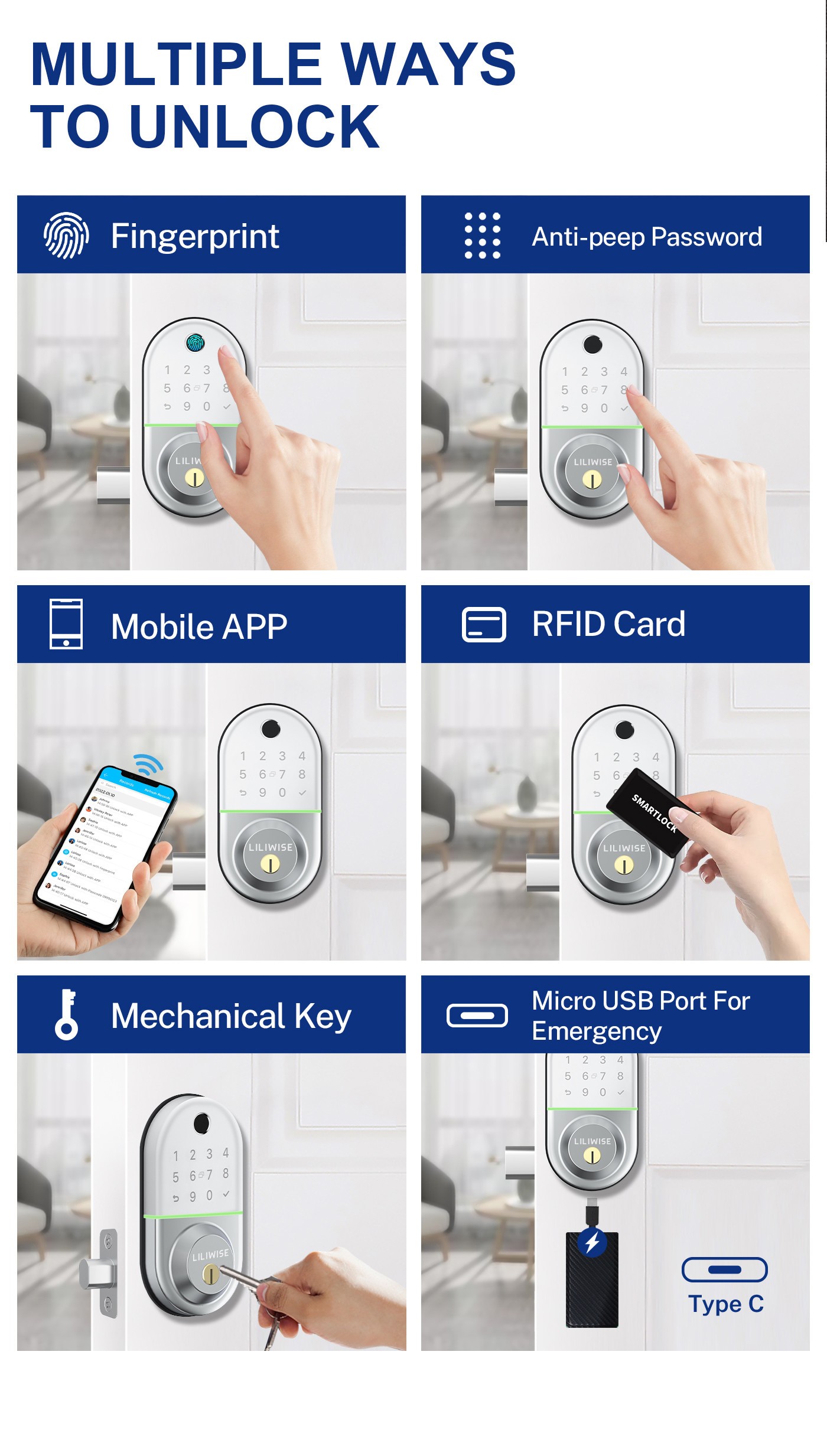 Inteligente Bluetooth Digital Door Lock For Apartment Hotel
