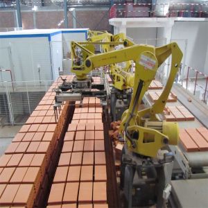 Robot Stacking Automatic Brick Making Machine 800kg With Gripper