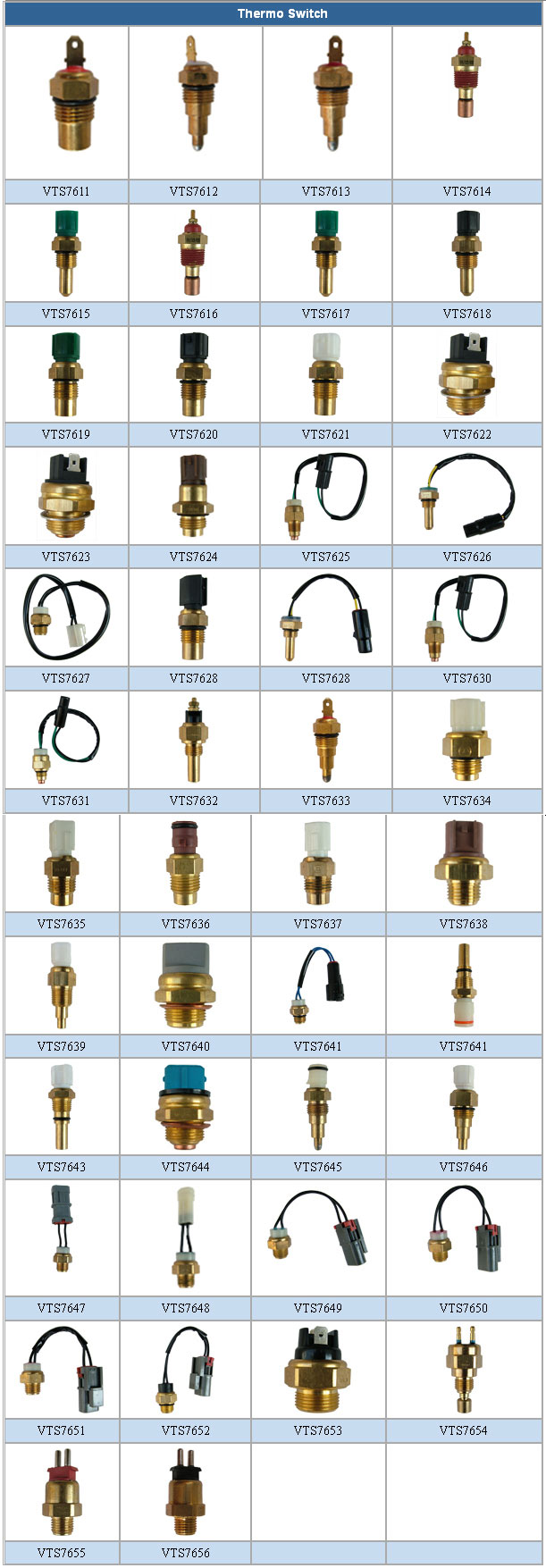 VTS Series NTC Temperature Sensor Vehicle Temperature Sensor & Thermo Switch