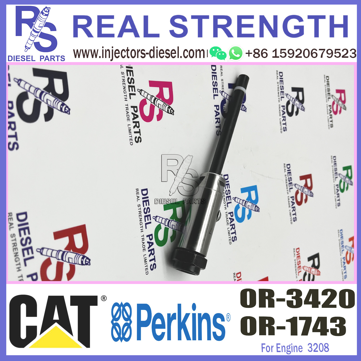 0R-1743 0R-3420 Diesel Fuel Nozzle Pencil For 3406B 3406C 3408 3408B 3408C