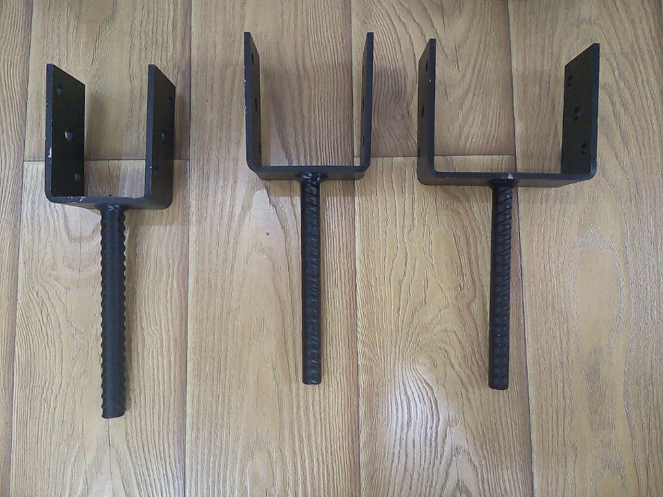 Standard Single-side Bracket 4x4 Post Base U Shape Pergola Brackets Deck Post Base