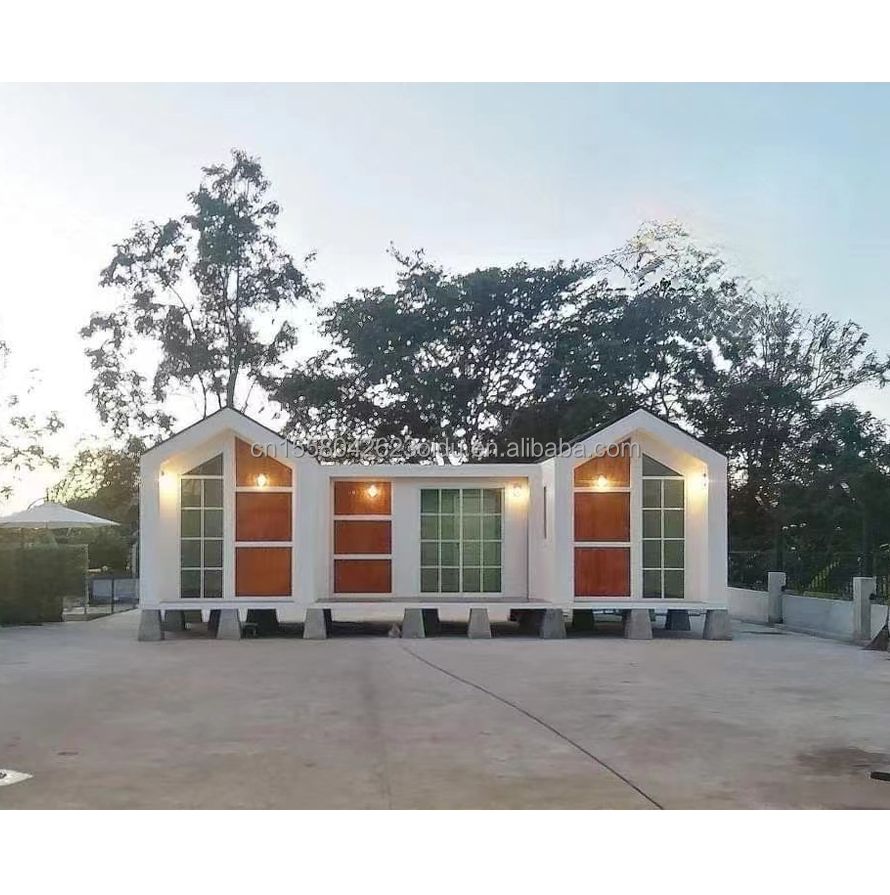 Quick Build Container Material Homes for Resort Vacations and Farmhouses Three Bedrooms Wall 50/75/100mm Wave Sandwich Panel