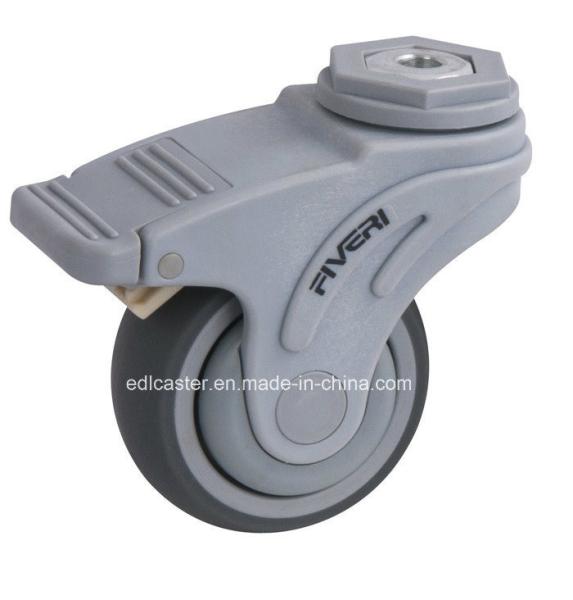 TPR Wheel Material Fiveri 3" K5813-736 Bolt Hole Brake Caster with 95kg Load