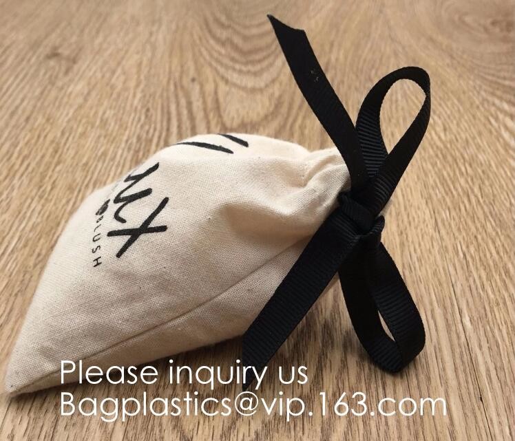 100% Cotton Canvas Favor Bag Pouch with Drawstring,Cotton Breathable Dust-Proof Drawstring Storage Pouch Multi-Functiona