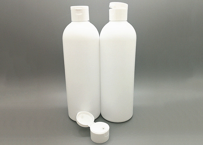 16OZ White HDPE Cosmetic Packaging Bullet Bottle WIth Flip Top Cap