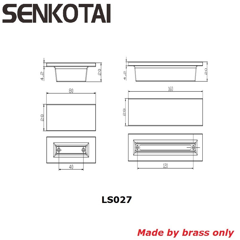 Modern rectangular furniture handle for cabinet ,kitchen hardware