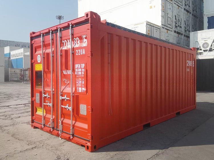 31 cbm Capacity Open Top Container for Offshore Dry Storage in Steel and Corten Steel BV CSC Certified Optional Sling Shackles