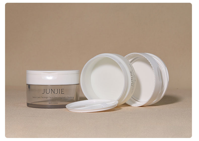 100g 50g Refillable Cosmetic Container With PET Flip Cap Clear Skincare Cream Makeup Butter Jar