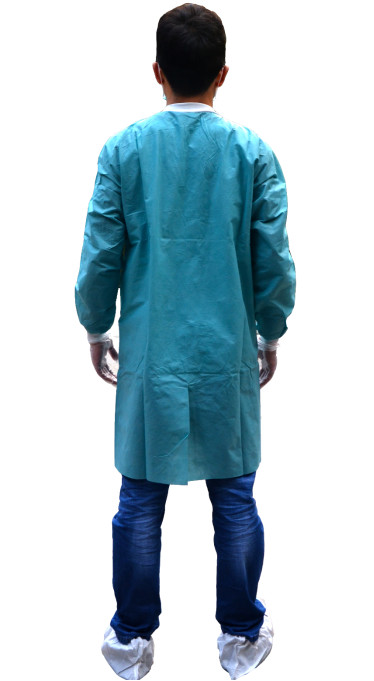 25GSM Dustproof Disposable Dental Lab Jackets with Shirt Collar