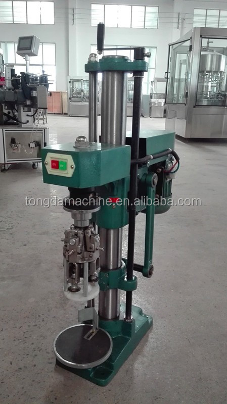 capping machine for glass bottle, aluminium cap sealer for small bottling plant