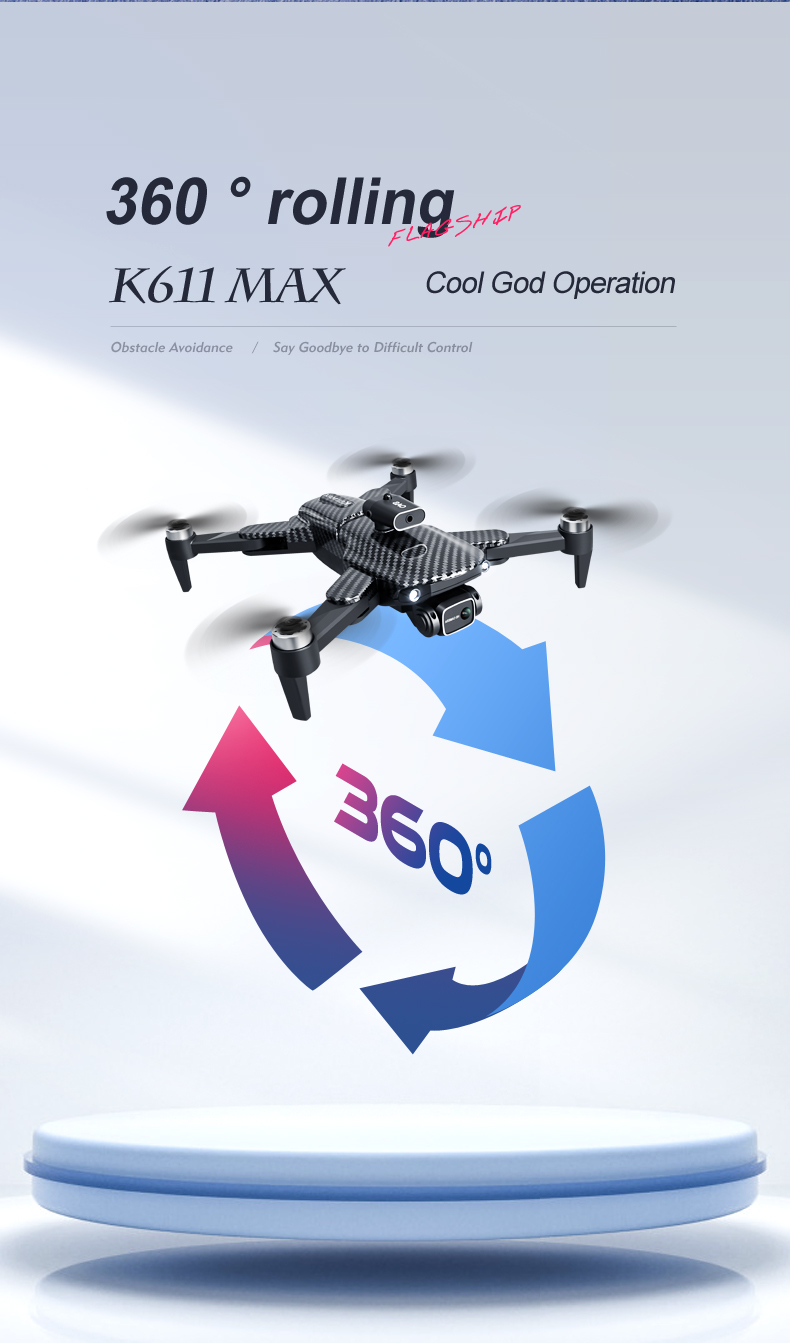 Mini Aerial Camera K818 Max 4k Drone with Brushless Optical Flow Positioning and 2.4g Wifi Fpv Control Type Remote Control