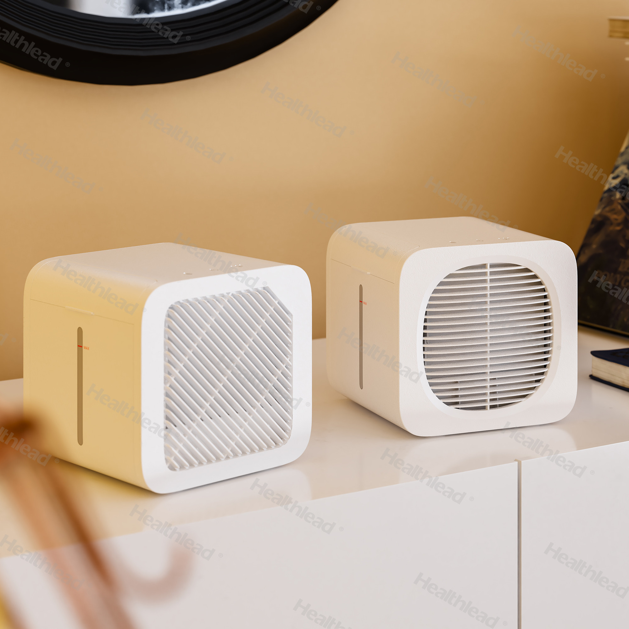 Desktop Air Purifier Humidifier EPI030 White H13 Filters For Home Allergies UV Lamp