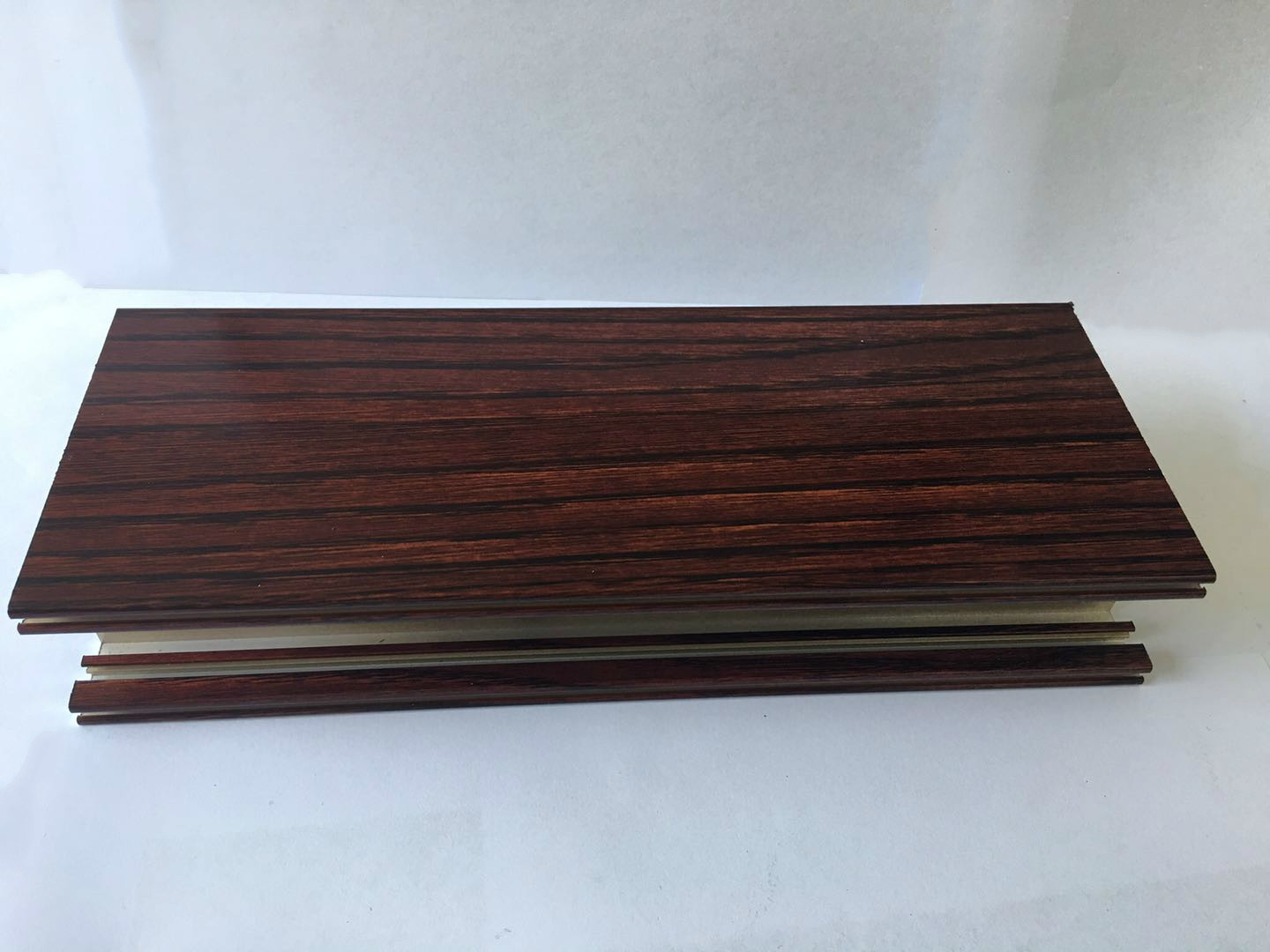 Square Wood Finish Aluminium Profiles For Led Strip Lighting Corrosion Resistance