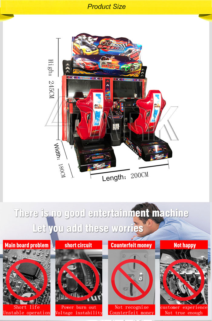 Cheap Double Players old style classic arcade Racing Game Machine Alloy Steel Structure With 1 Year Warranty