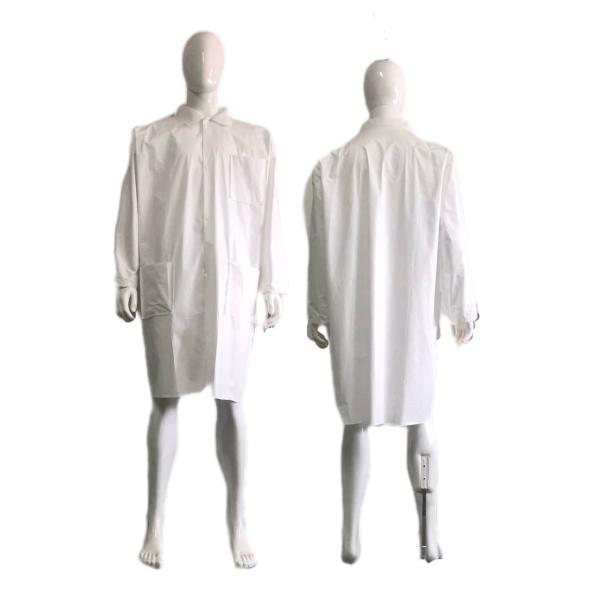Microporous Disposable Nonwoven Uniform Lab Coat For Adult Dustproof Waterproof
