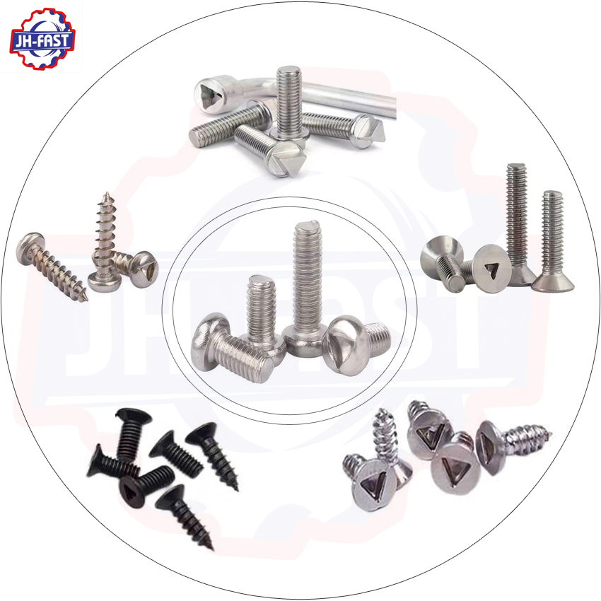 Sample Tamper Proof Anti-Theft Screws M2 M2.5 M3 M3.5 M4 M5 M6 M8 Black Star Wood Deck