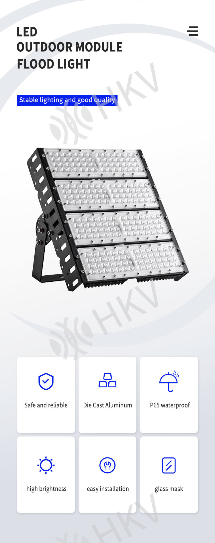 High power brand driver flood light tunnel module light outdoor projection lamp IP65