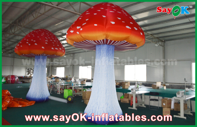 Oxford Cloth Giant Inflatable Mushroom Advertising Inflatables With Built - In Blower