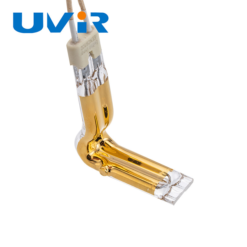 L Shape Gold Halogen Heater Tube Heat Resistant Quartz Lamp For Industrial