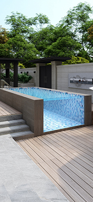 8m Above Ground Steel Container Pool Family Swimming Pool for Backyard Relaxation