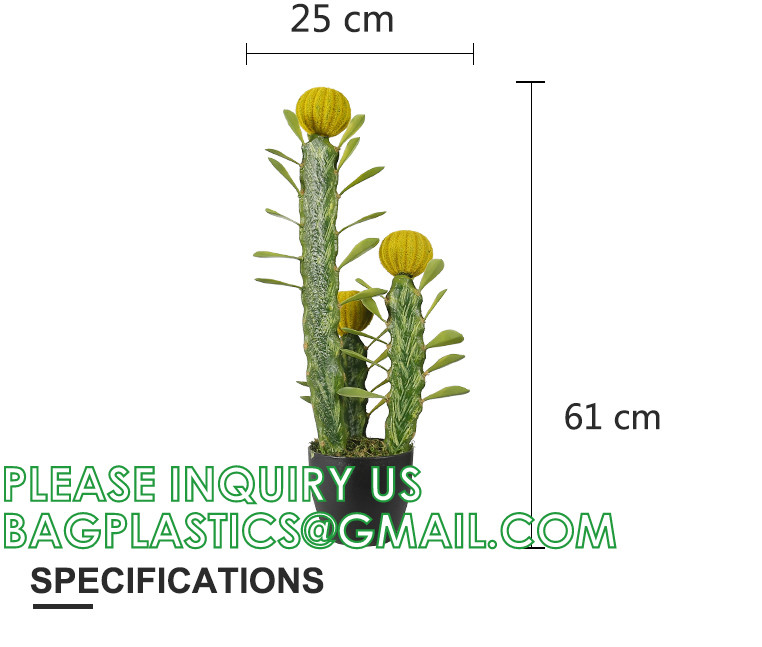Artificial Cactus Fake Big Cactus 36 Inch Faux Cacti Plants For Home Garden Office Store Decoration