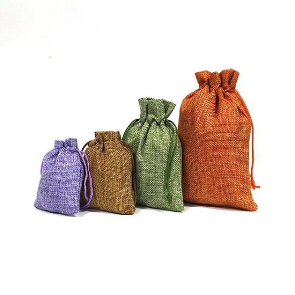 Soft Organic Cotton Drawstring Shoe Bags Small Foldable Cloth Canvas Cinch