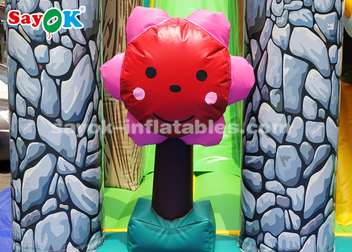 Commercial Inflatable Slide 6*4m Animal Theme Party Inflatable Bouncer Slide For Advertising