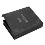 Magnetic Closure Cardboard Display Box Coin Packaging Hollow Faux Book Style Box