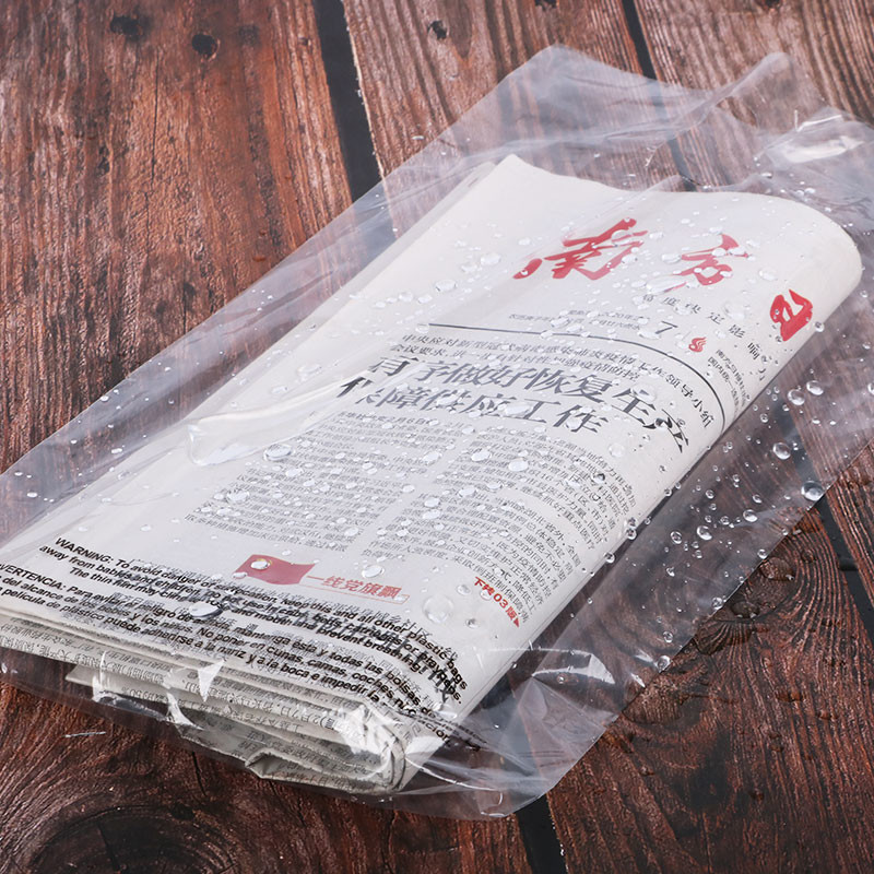 Thickness 0.008mm 0.015mm Plastic Newspaper Bags Weather Dust Proof'