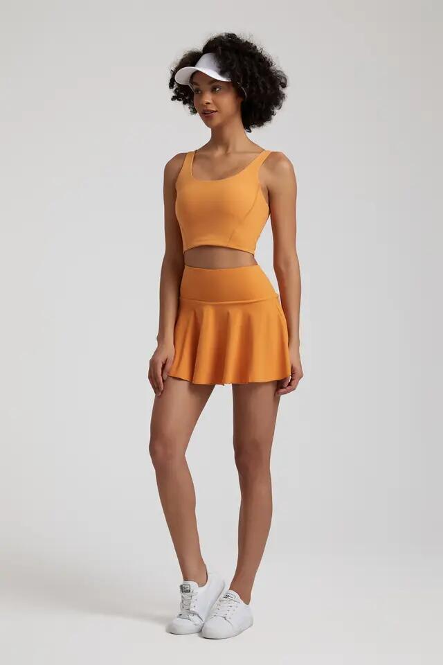 Sportswear for Women Gym Fitness Yoga Sets Two Piece Sports Fitness Yoga Active Skirt Set