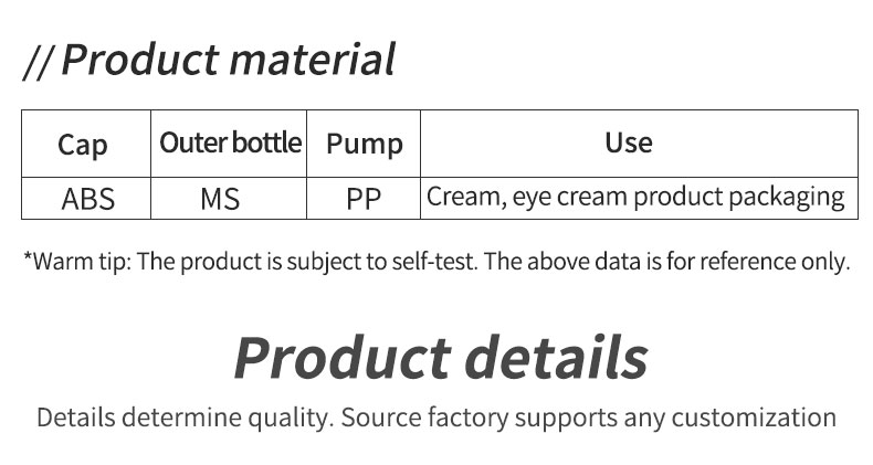 Acrylic Essential Oil Packaging Bottles 30ml 50ml Plastic Spray Bottles For Sunscreen / Essence / BB Cream